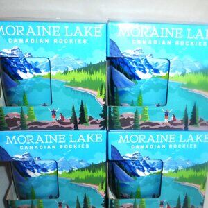 bsm 4x MORAINE LAKE Coffee MUGS Coffee Mug Banff Mountains Glacier Lake Louise